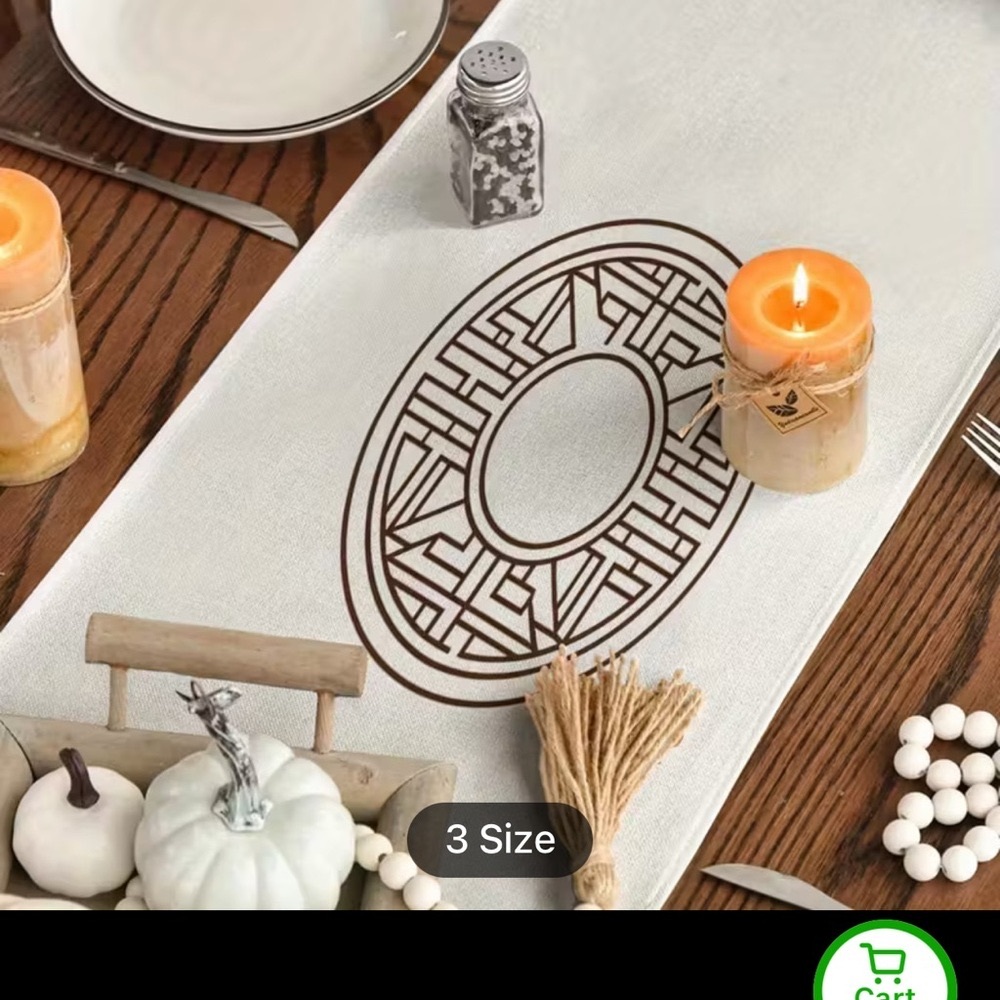 Elegant Cream Table Runner